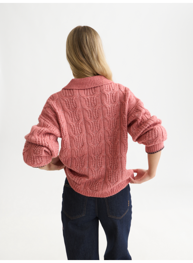Cable Stitch Boxy-Fit Sweater