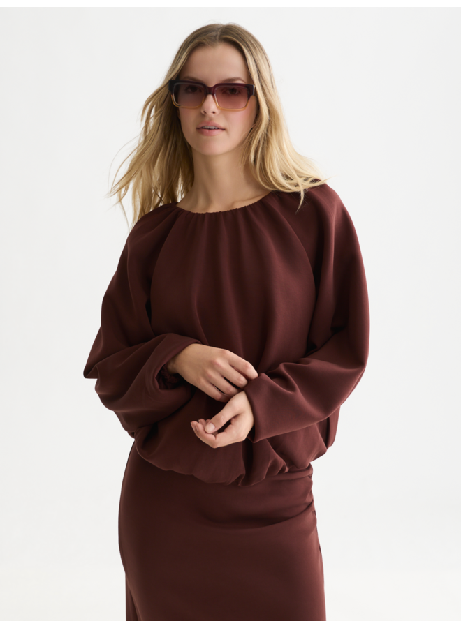 Gathered Tencel Sweatshirt