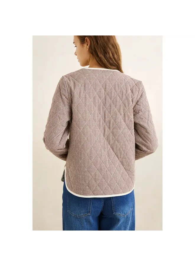london check reversible quilted jacket