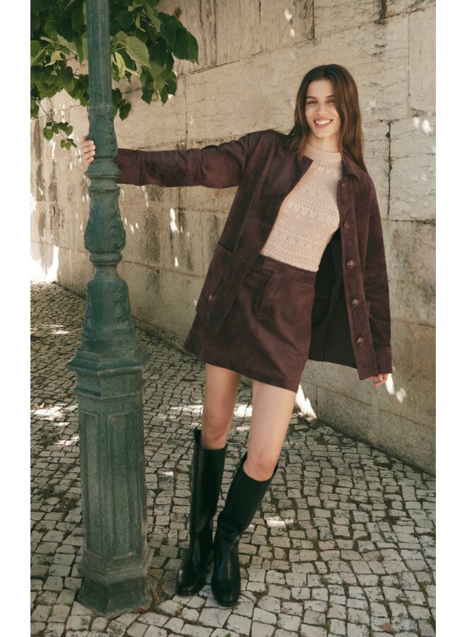 PERRI SUEDE MINI SKIRT