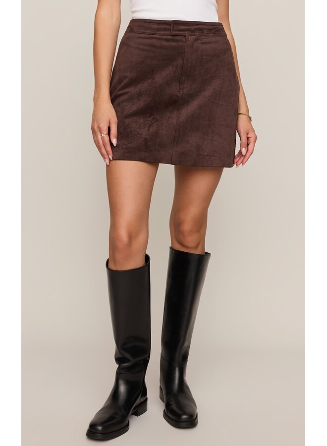 PERRI SUEDE MINI SKIRT