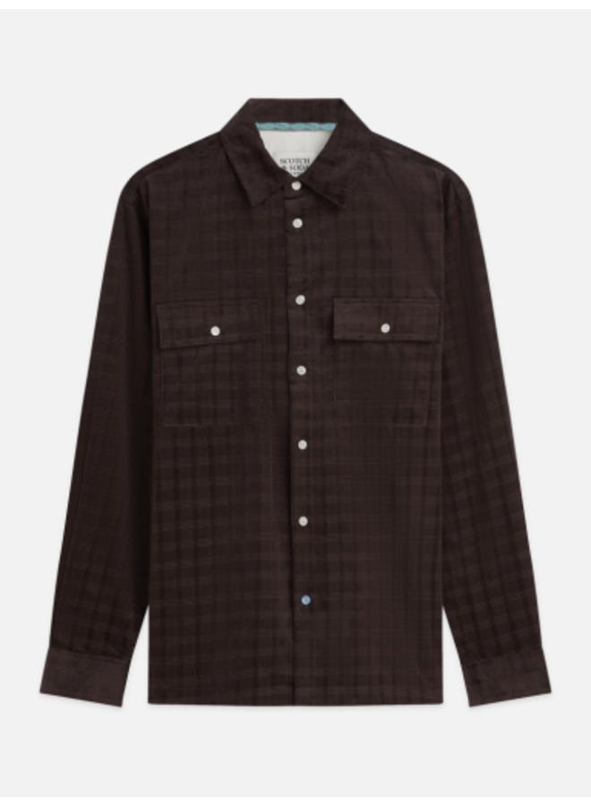 CORDUROY CHECKED RELAXED-FIT SHIRTS