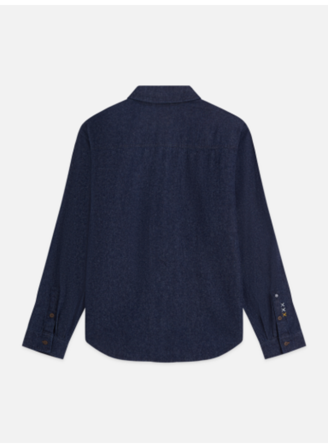 Denim Flannel Relaxedf-Fit Overshirt