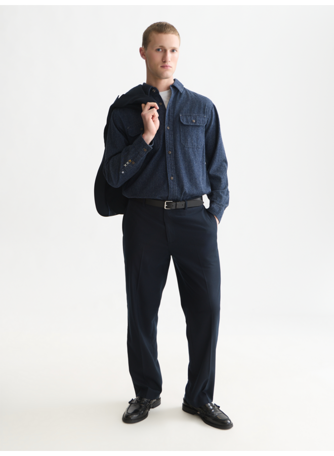 Denim Flannel Relaxedf-Fit Overshirt