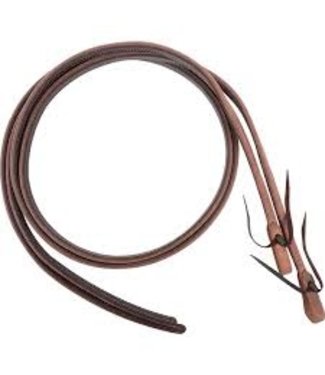 Pr Thin Hvy Leather Split Reins, 1: snap, loop & lace *Missing 1