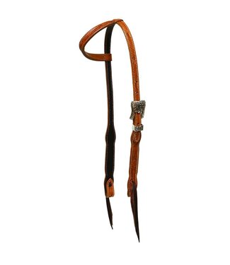 Cactus Saddlery Cactus floral Slip Ear Headstall with Antiqued Buckle Set