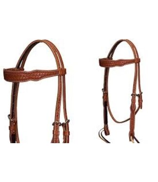 Cactus Saddlery Cactus Basket Stamp Browband Headstall
