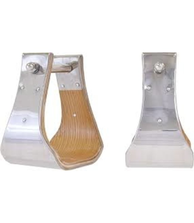 Equi-sky Stainless Steel Covered wooden Stirrups