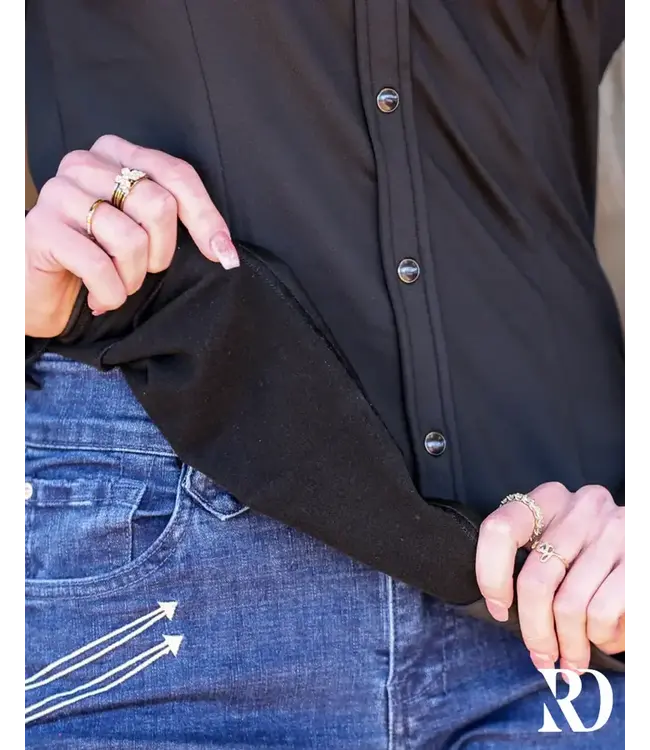 Black Polar Fleece Performance Shirt