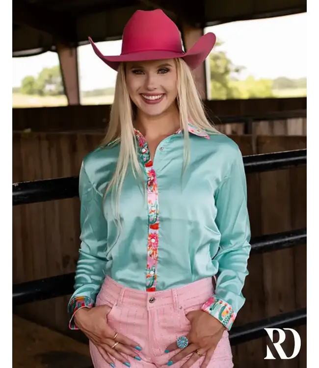 Wild Cactus Satin Performance Shirt