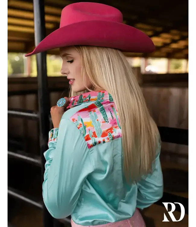 Wild Cactus Satin Performance Shirt