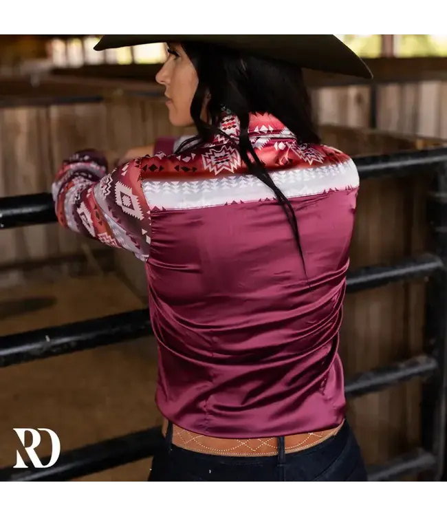 Piper Aztec Satin Mesh Performance Shirt