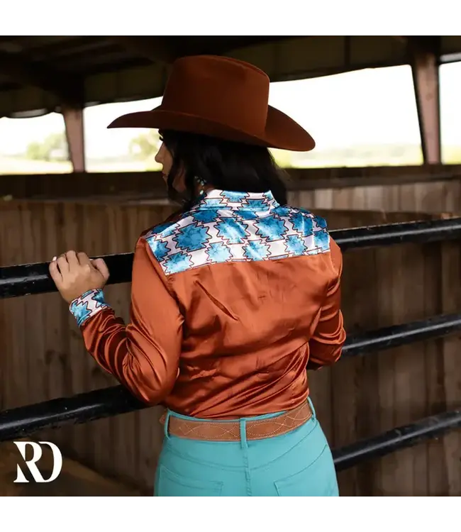 Amber Aztec Satin Performance Shirt