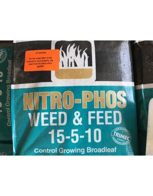 NITRO PHOS, 'WEED N FEED W/TRIMEC 15-5-10' 40LBS 10,000 SF
