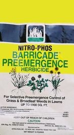 NITRO PHOS, 'BARRICADE' 50 LBS 12500 SF