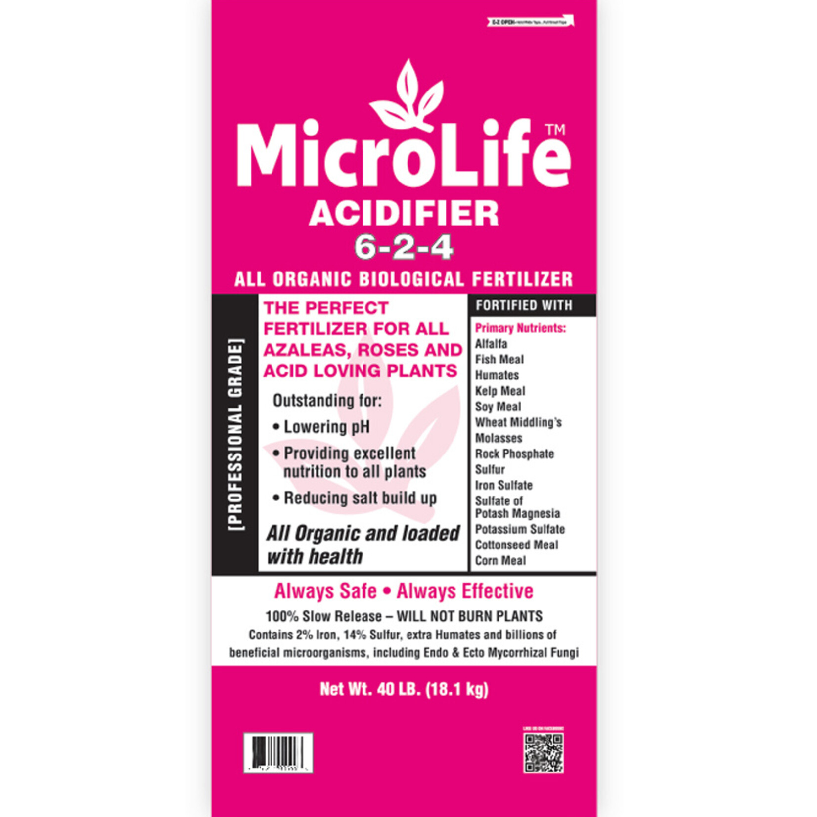 MicroLife Azalea Fertilizer 6-2-4 40 lb. bag