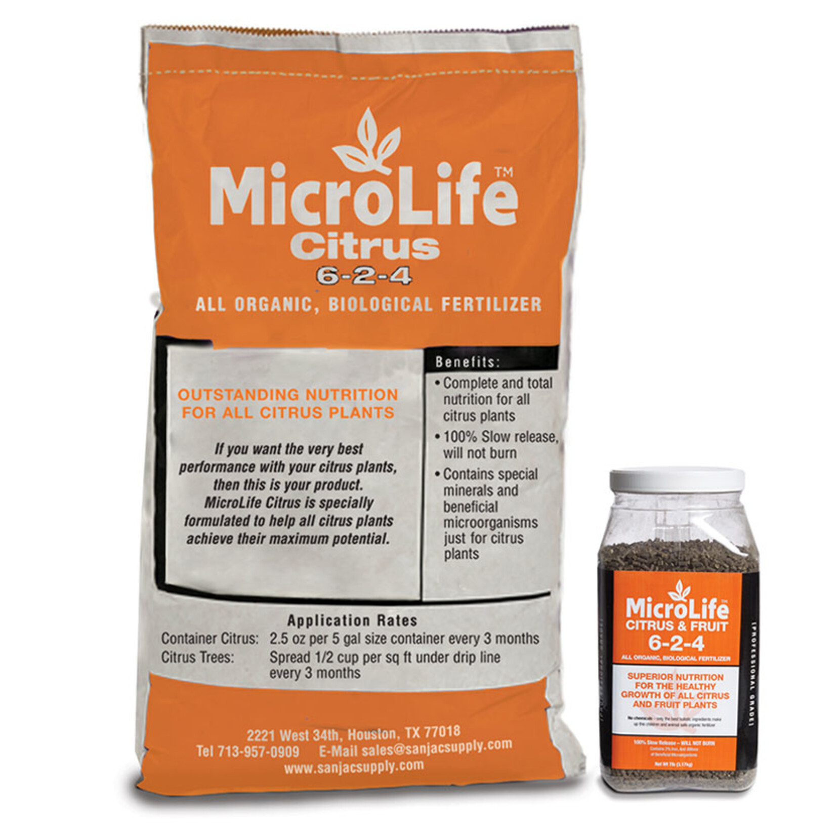 MicroLife 6-2-4 'CITRUS & FRUIT FERTILIZER, 7 lb. jug