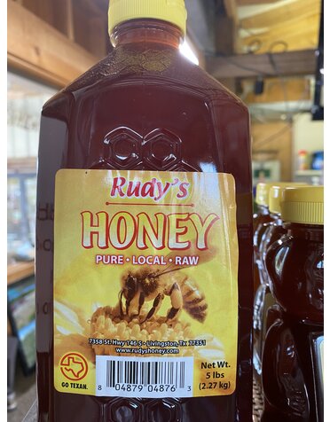 RUDY'S HONEY, 5 LB. PLASTIC