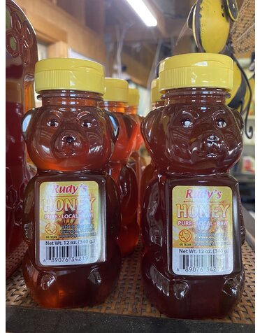RUDY'S HONEY. 12 OZ. SQUEEZY BEAR