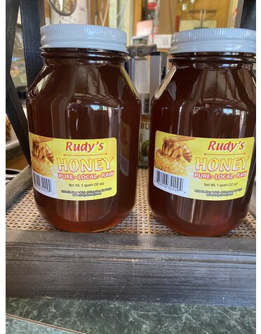 RUDY'S HONEY, 1 PT. GLASS JAR