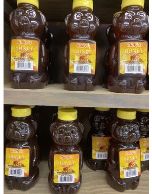 RUDY'S HONEY, 24 OZ. SQUEEZY BEAR