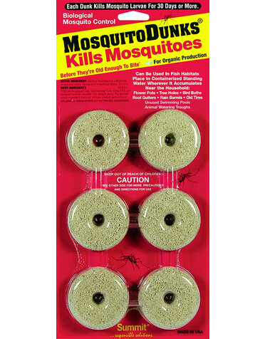 SUMMIT, 'MOSQUITO DUNKS 6 pak. 2.75 oz.