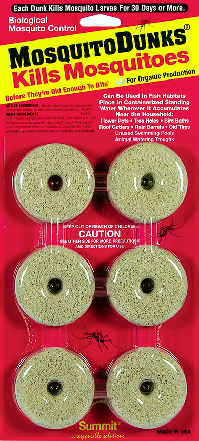 SUMMIT, 'MOSQUITO DUNKS 6 pak. 2.75 oz.