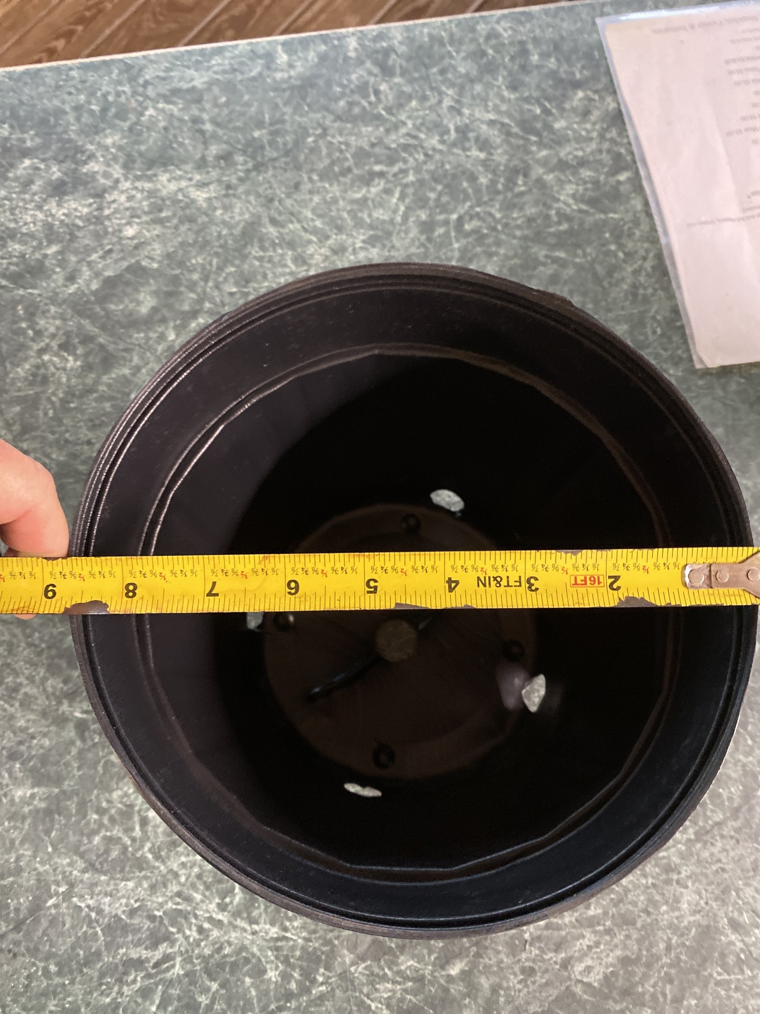 Black Plastic Nursery Growing  Pot, 2 gal.