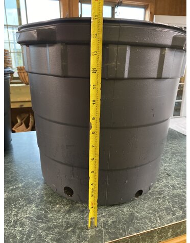 Black Plastic Nursery Growing  Pot, 10 gal.