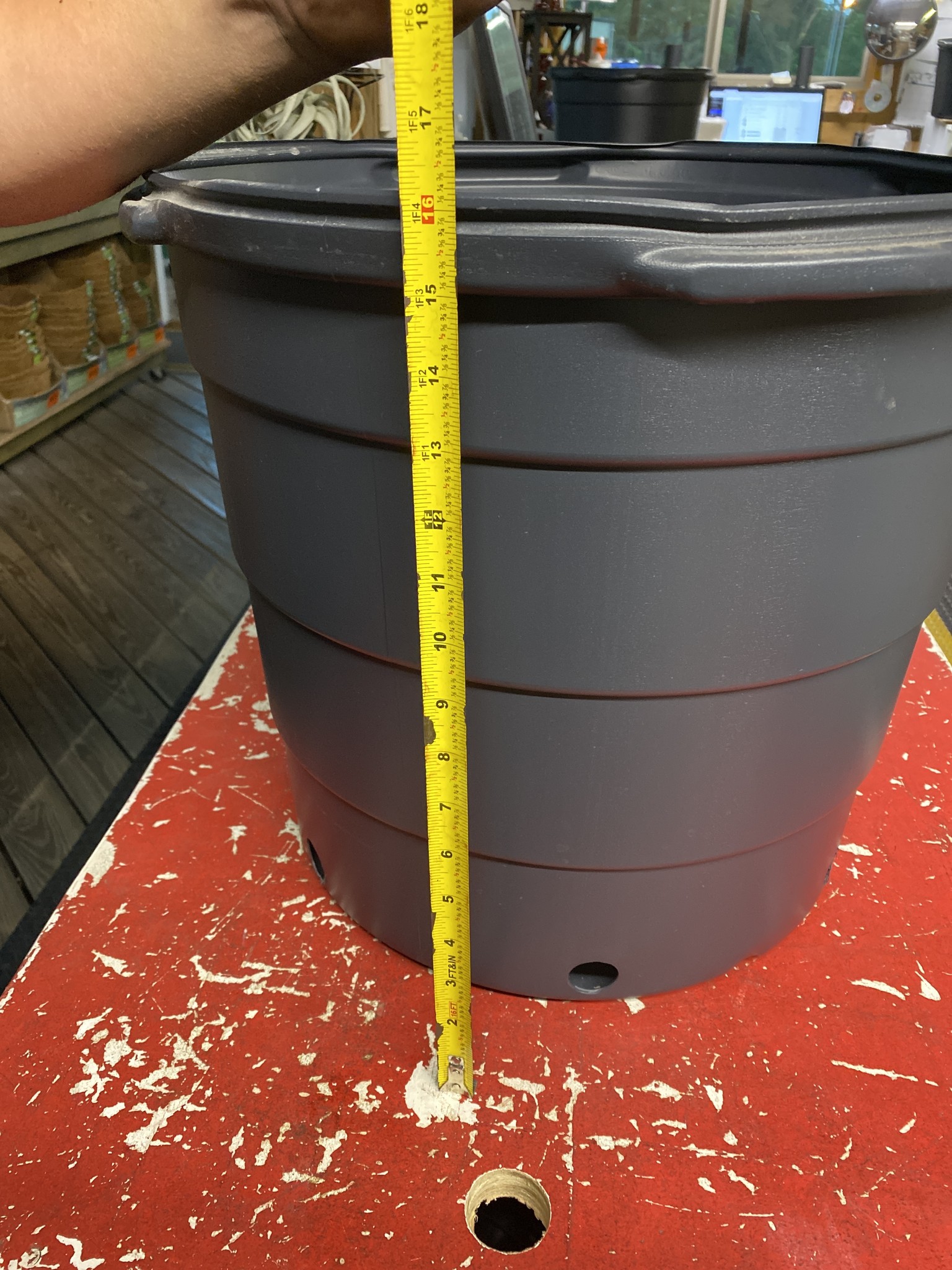 Black Plastic Nursery Growing  Pot, 15 gal.