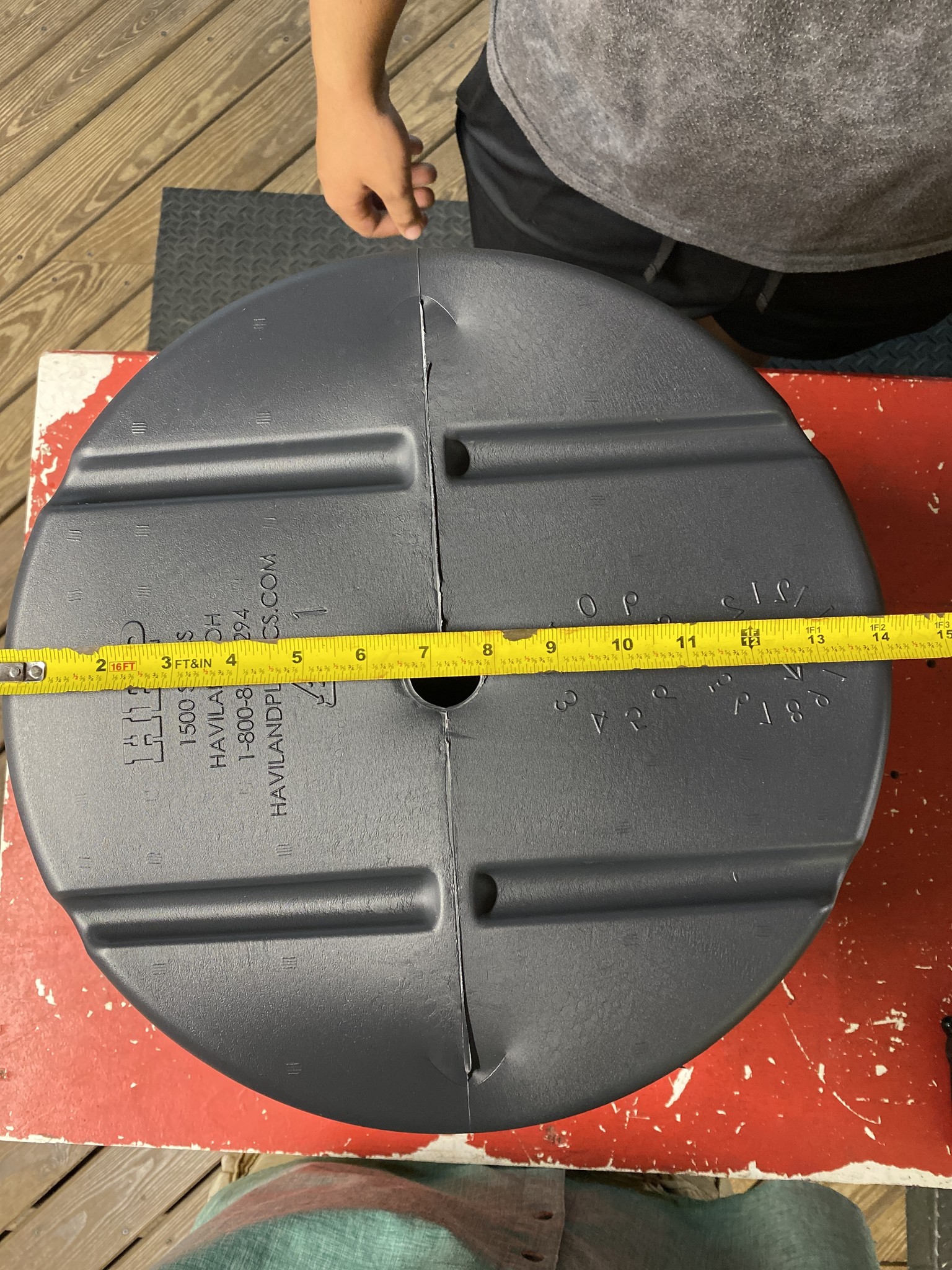 Black Plastic Nursery Growing  Pot, 15 gal.