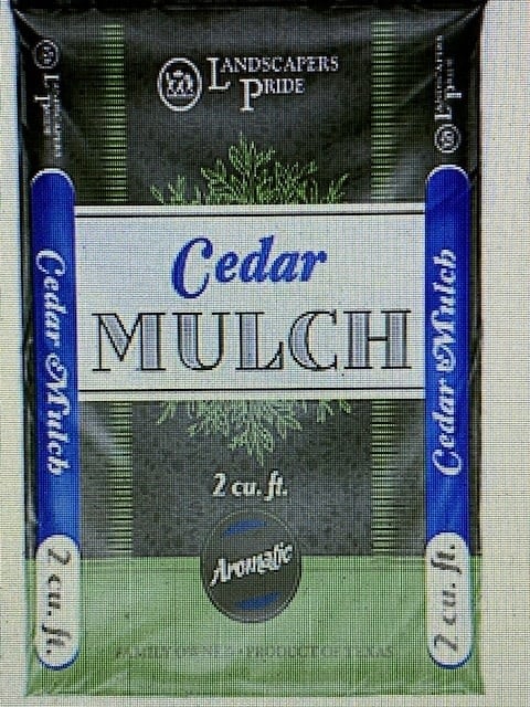 CEDAR MULCH, 2 CUBIC FOOT BAG