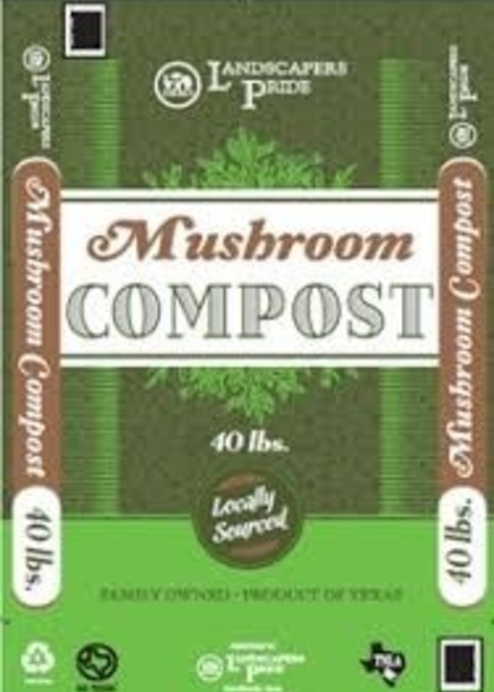LANDSCAPERS PRIDE MUSHROOM COMPOST 40LB BAGGROWERS OUTLET WILLIS, TX