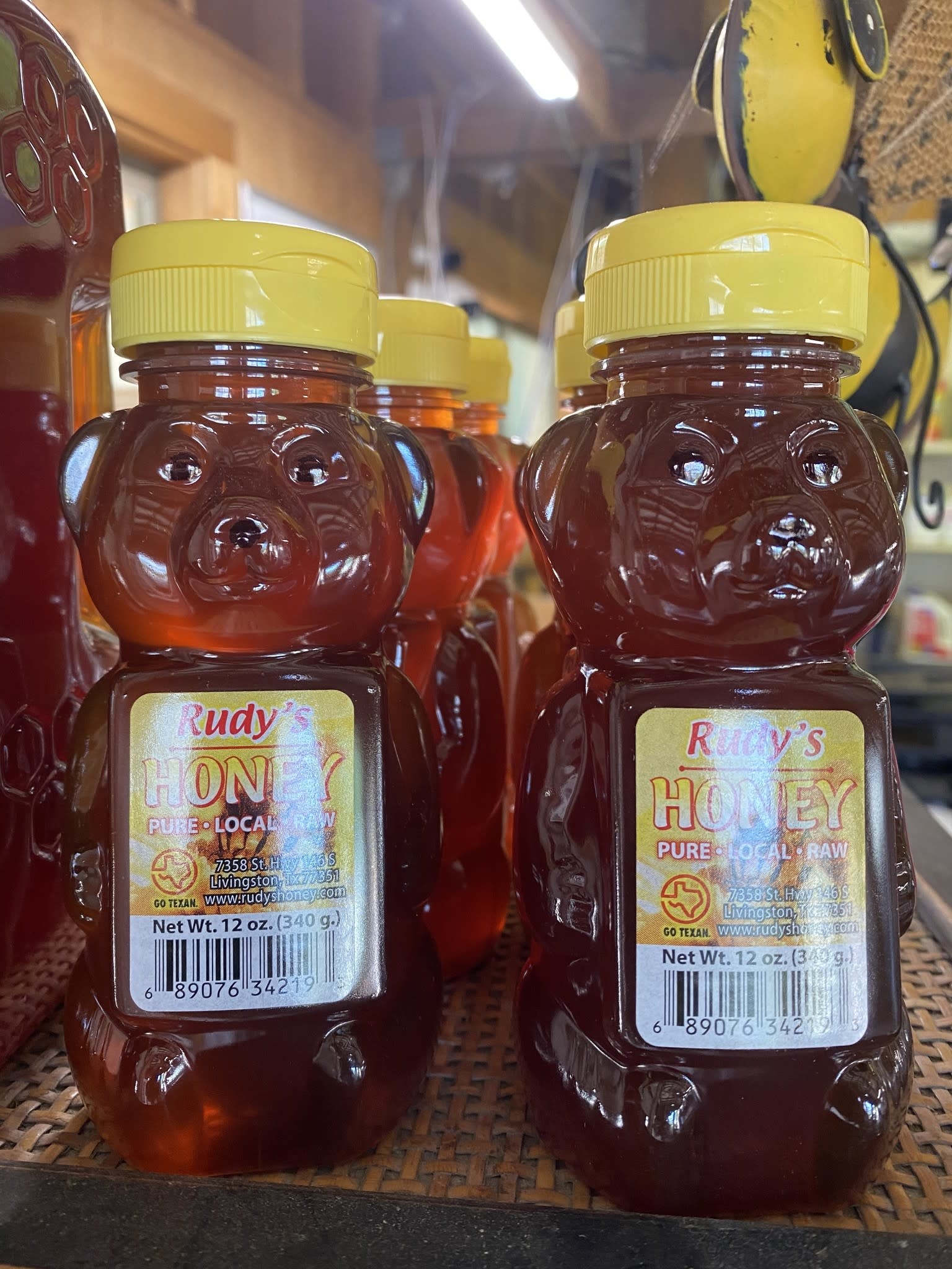 RUDY'S HONEY. 12 OZ. SQUEEZY BEAR