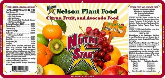 NELSONS, 'CITRUS & AVOCADO FERTILIZER, 4LBS