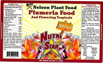 NELSONS, 'PLUMERIA FERTILIZER', 25LBS