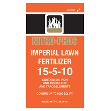 NITRO PHOS, ''IMPERIAL' LAWN FERTILIZER, 40 POUND