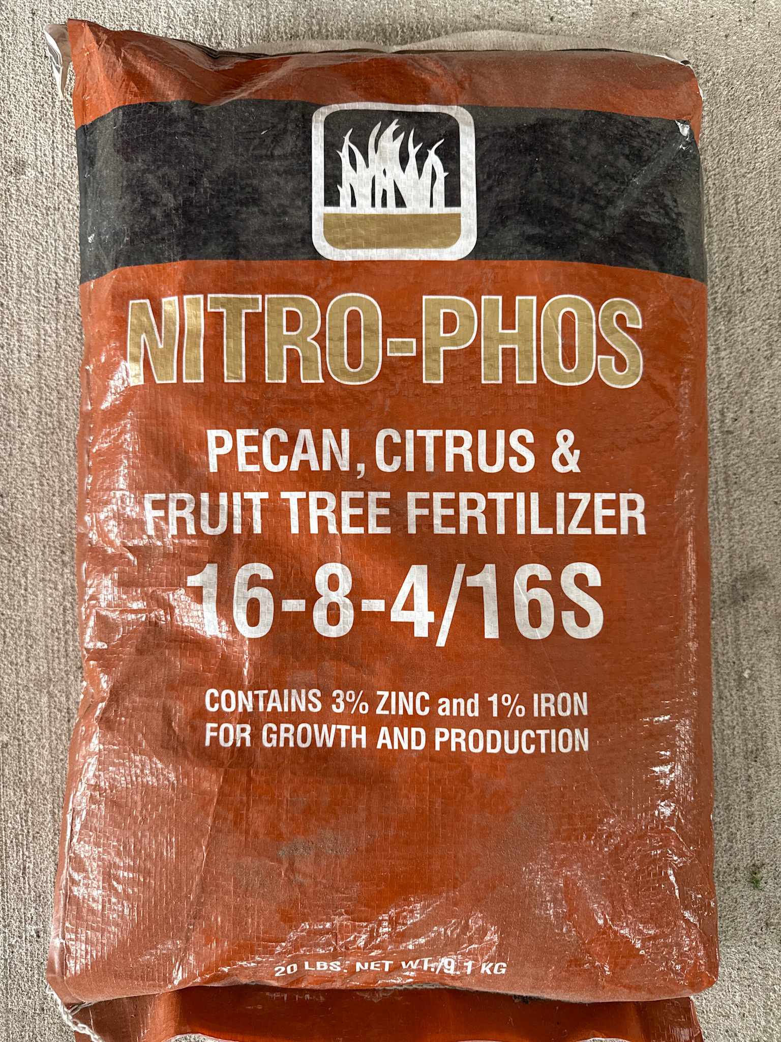 NITRO PHOS, 'CITRUS & PECAN FERTILIZER, 20 LB.