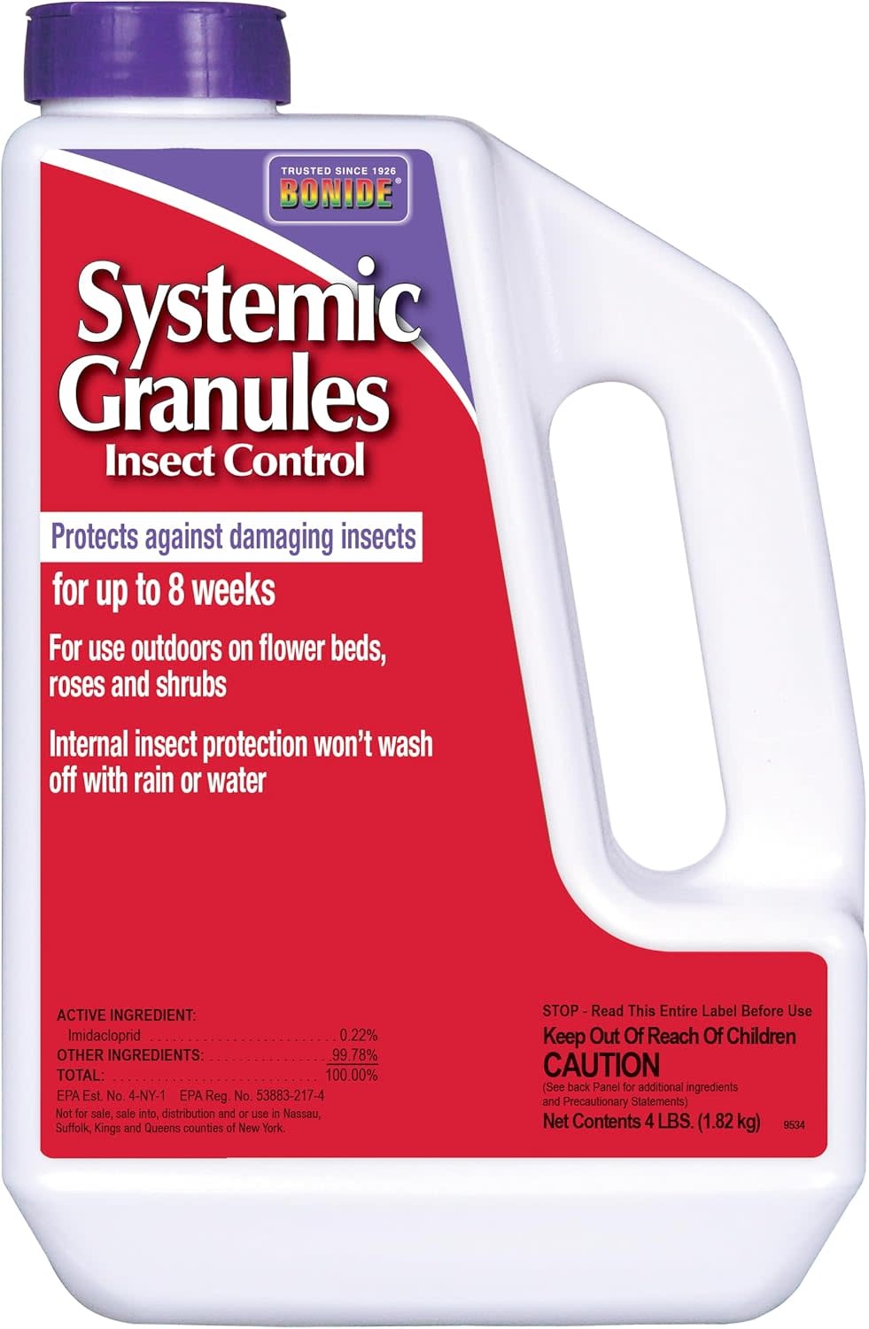BONIDE, 'SYSTEMIC GRANULES INSECT CONTROL' 4LB