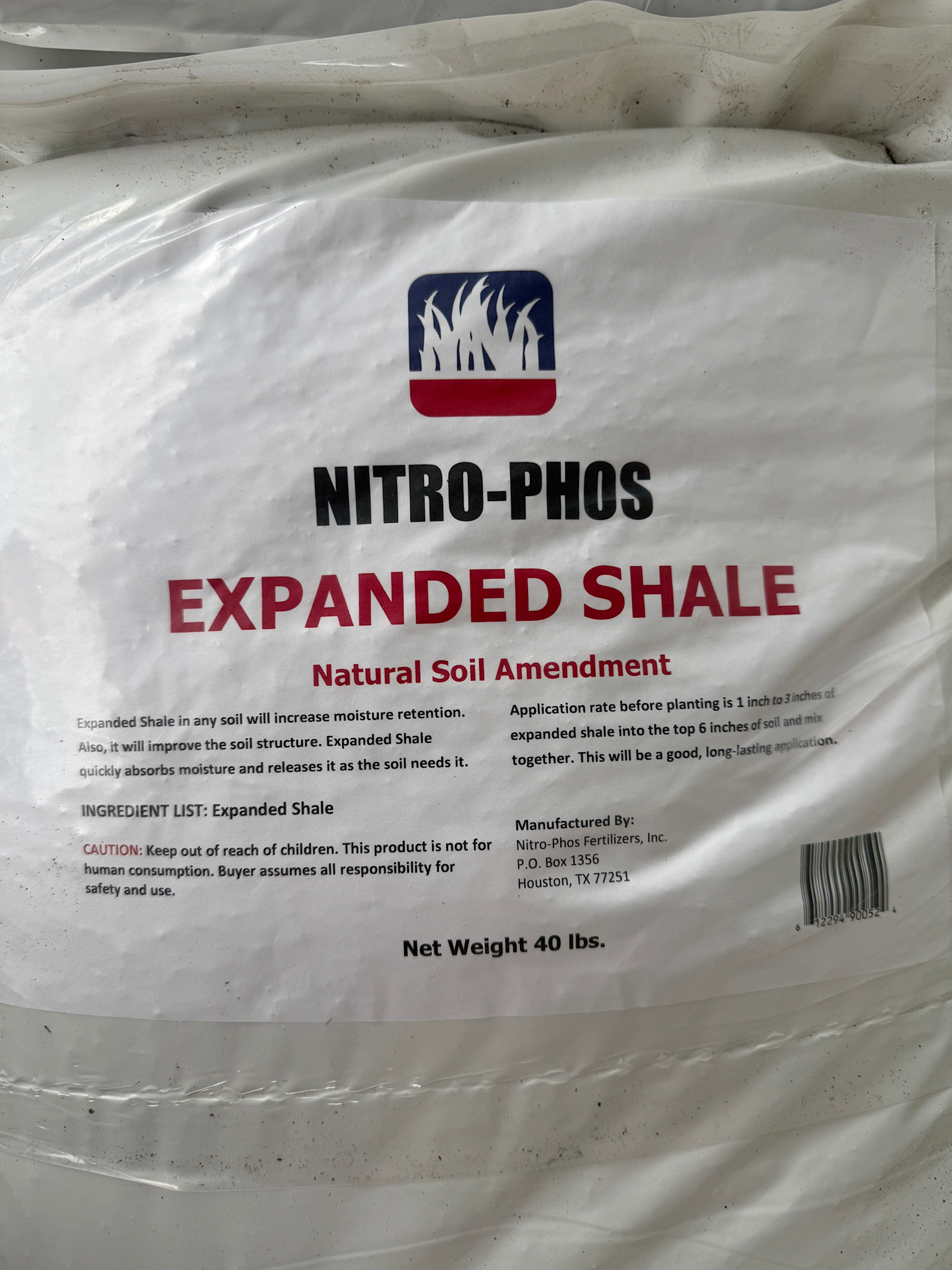 EXPANDED SHALE, 40 LB.