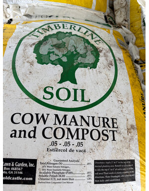 TIMBERLINE COW MANURE AND COMPOST 40 LBS.