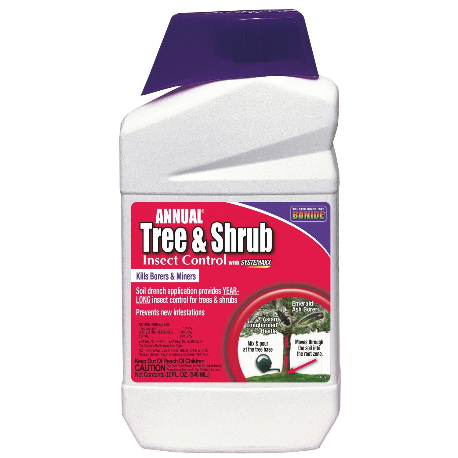 BONIDE, 'ANNUAL TREE & SHRUB DRENCH' CONC. 32 OZ.