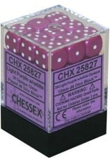 Chessex (CHX) Opaque Light Purple w White 12mm d6 set (36)