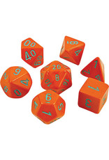 Chessex (CHX) Lab Dice 4 - Heavy Orange w Turquoise RPG Set (8)