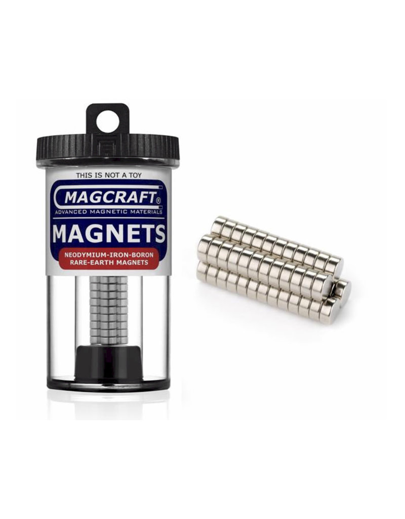 Magcraft Rare Earth Magnets: Disc - 1/4" x 1/10" (50)