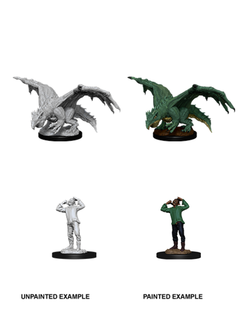 WizKids D&D Minis: W11 Green Dragon Wyrmling & Afflicted Elf