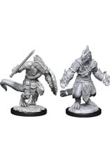 WizKids D&D Minis: W15 Lizardfolk Barbarian & Cleric