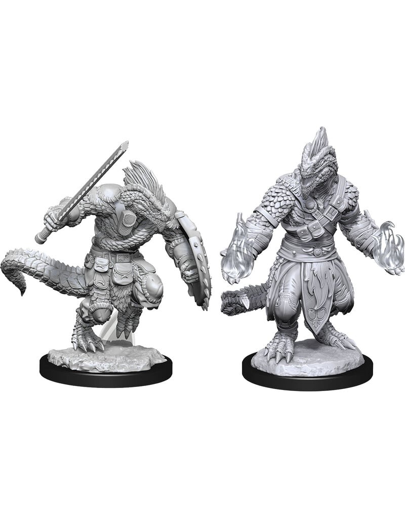 WizKids D&D Minis: W15 Lizardfolk Barbarian & Cleric