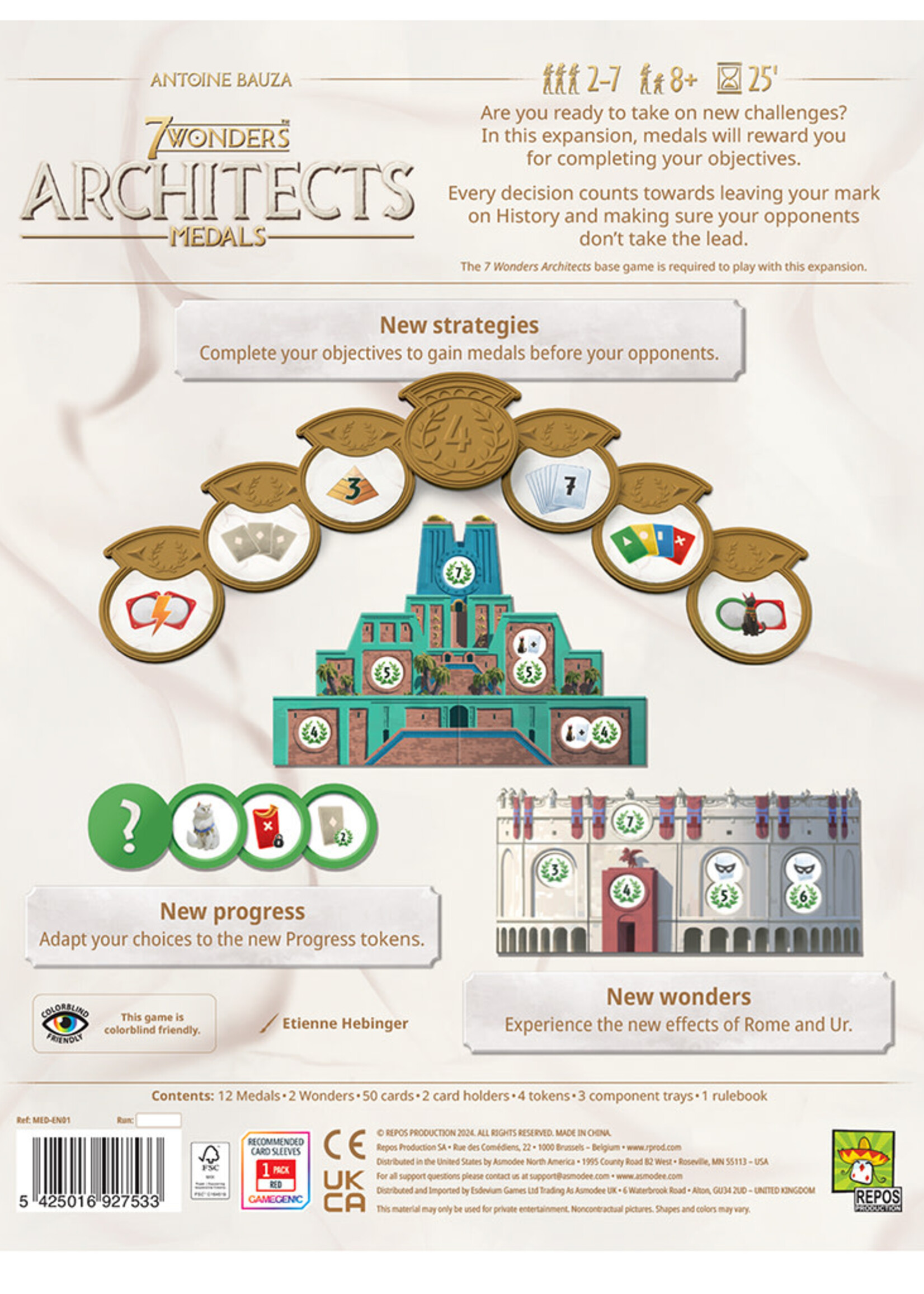 Asmodee 7 Wonders Architects: Medals