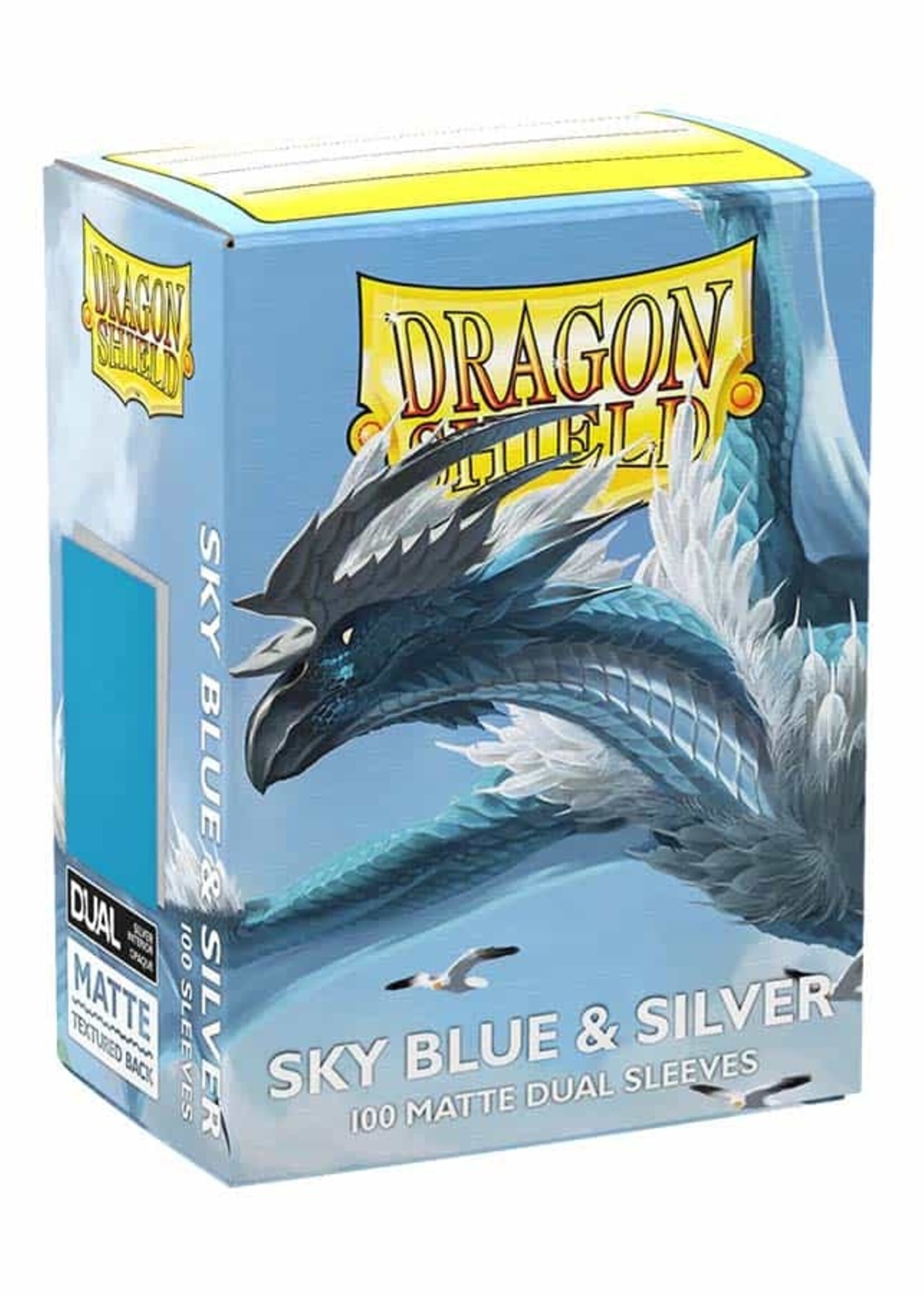 Arcane Tinmen Dragon Shield Standard Matte Dual: Sky Blue & Silver (100)